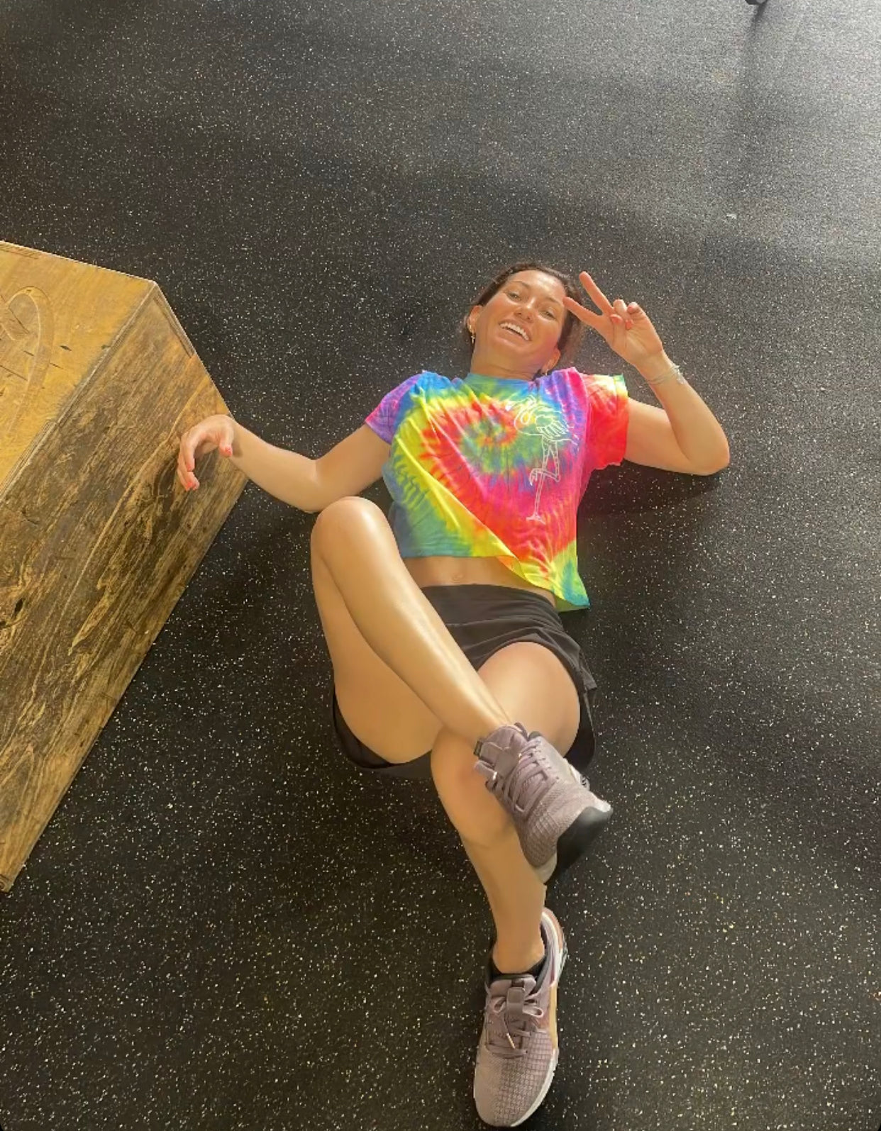 Tie Dye Flamingo T