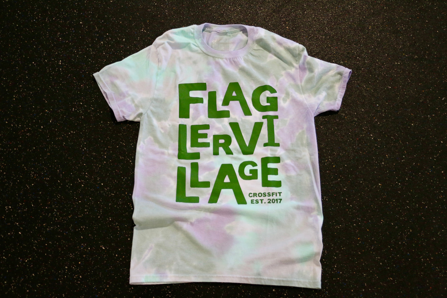 Flager Hand Written Tee in Tye Dye