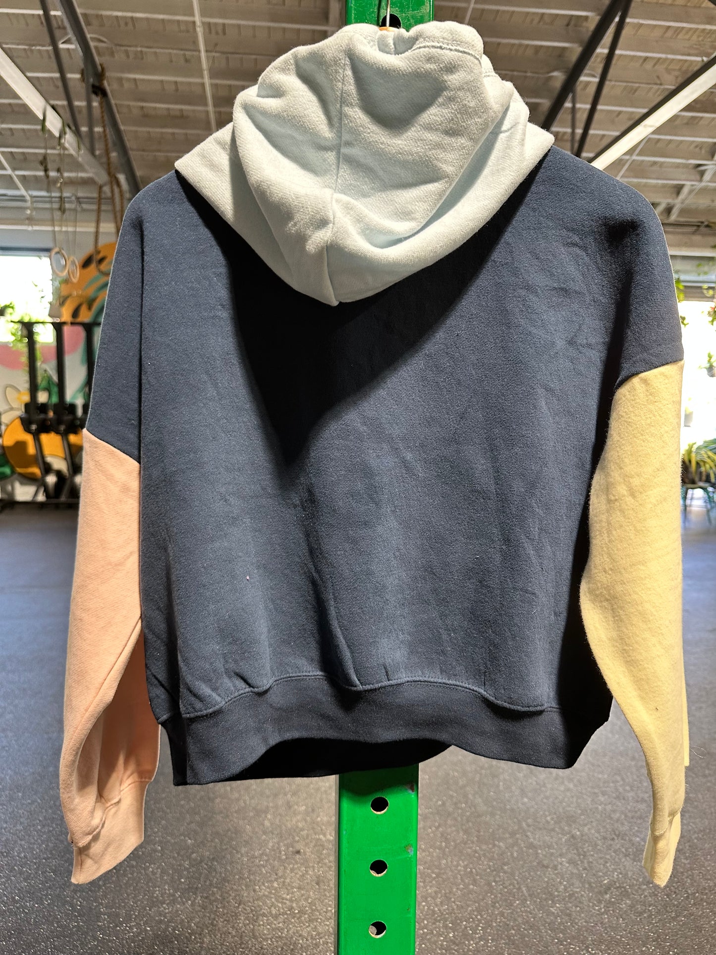 Crop Top Colorblock Hoodie