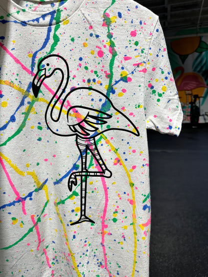 Splatter Paint Flamingo