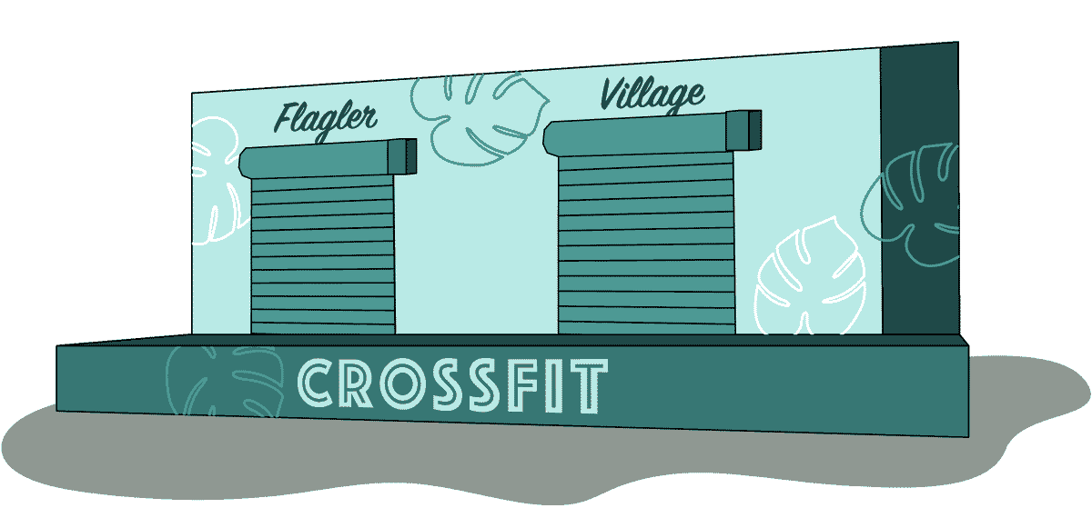 Flager Village Gym gif with doors going up and down